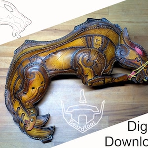 Patrón de bolso Fenris Wolf de piel digital - Conjunto vikingo