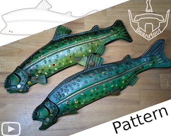 Digital Fish Wallet and Pencile Case PATTERN - Nature Set