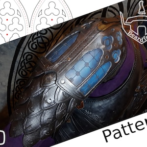 Digital Leather Shoulder Armor PATTERN - Necromancer Set