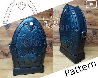 Digital Leather Tombstone Bag PATTERN - WItches Gear