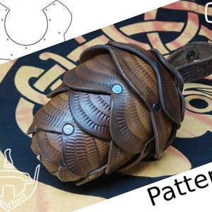 Digital Leather Spruce Cone Bag PATTERN - Nature Set
