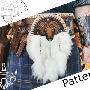 Digital Leather Sporan PATTERN - Viking Set