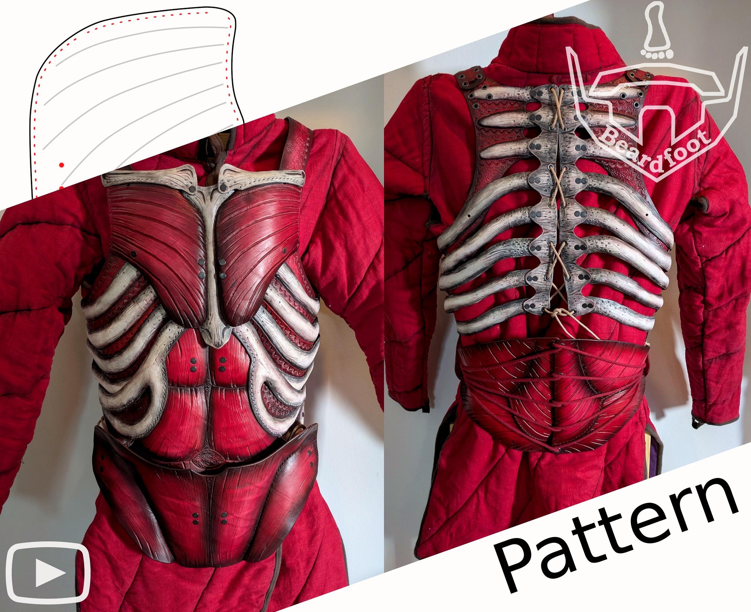 Digital Flesh Chest Armor PATTERN - Flayed Set - Etsy