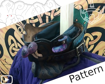 Digital Leather Mushroom Neck Wreath PATTERN - Nature Set