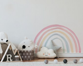 Rainbow Wall Decal Children's Room Rainbow colorful pink blue yellow
