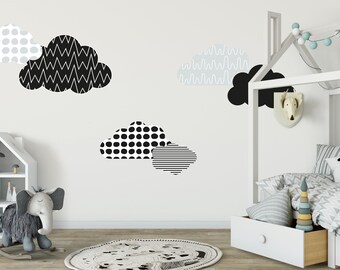 Cloud wall decals in different colors and sizes