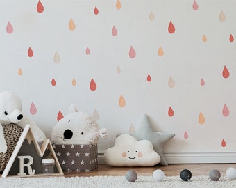 Drop wall sticker COLORFUL, dots, dots, 8 colors freely combinable, 3 sizes, handmade, watercolor, wall decoration children's room
