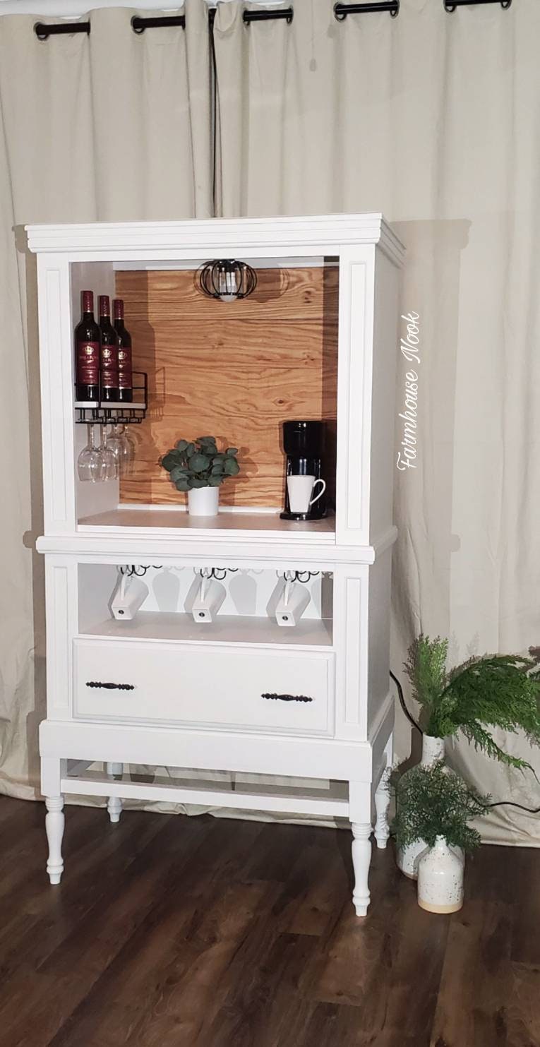 Coffee Bar Coffee Bar Armoire Armoire Coffee Etsy