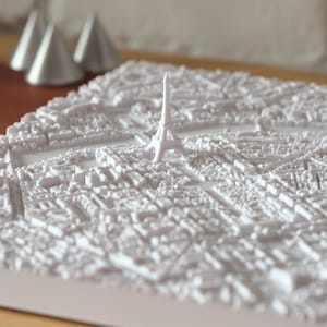 Parijs - Eiffeltoren | 3D-geprinte stad, 30 cm