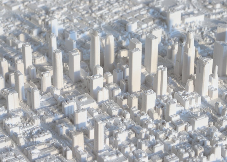Los Angeles 3D Printed City, 24/61cm Etsy