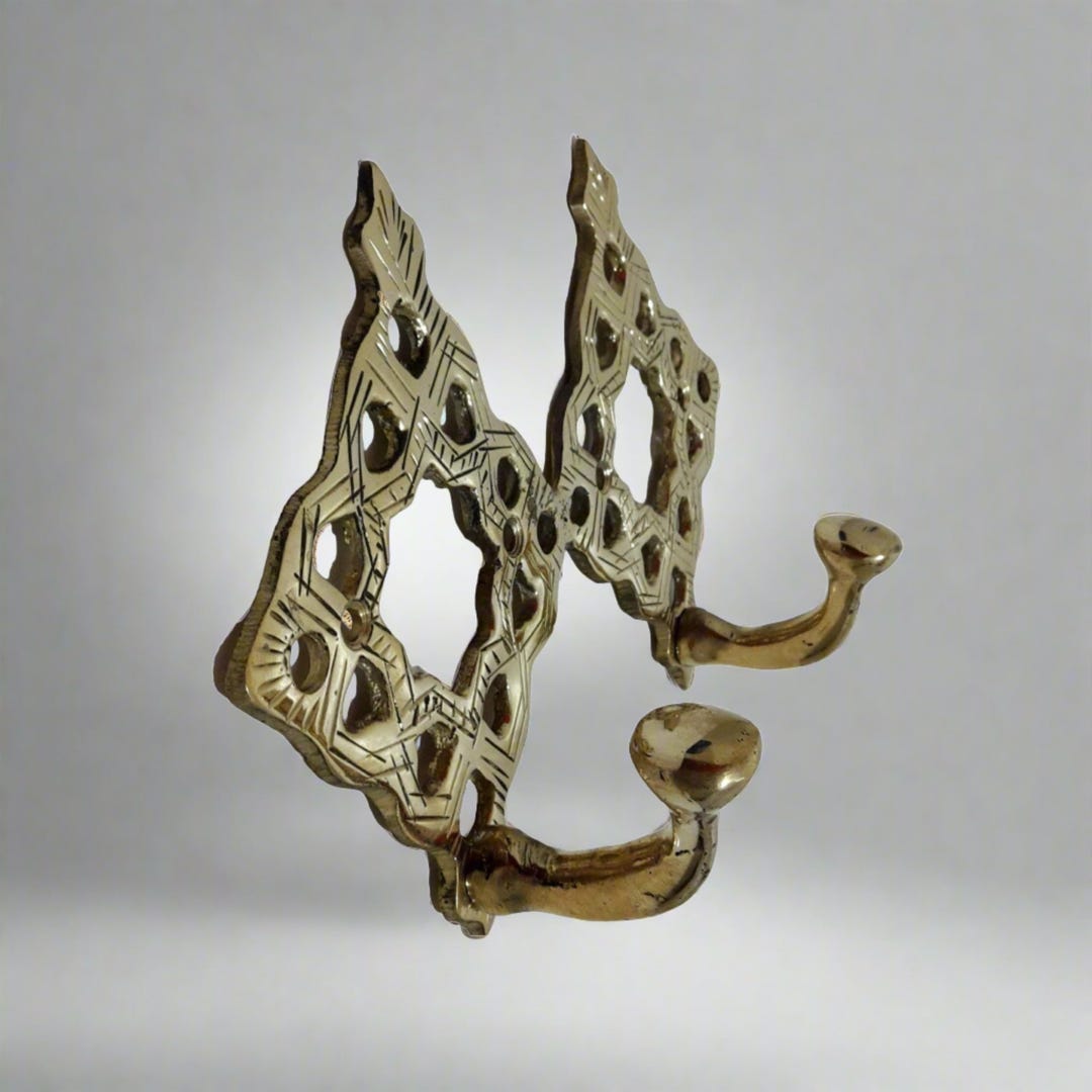 Moroccan Style Solid Brass Hook X2, Vintage Style Brass Hook,strong ...