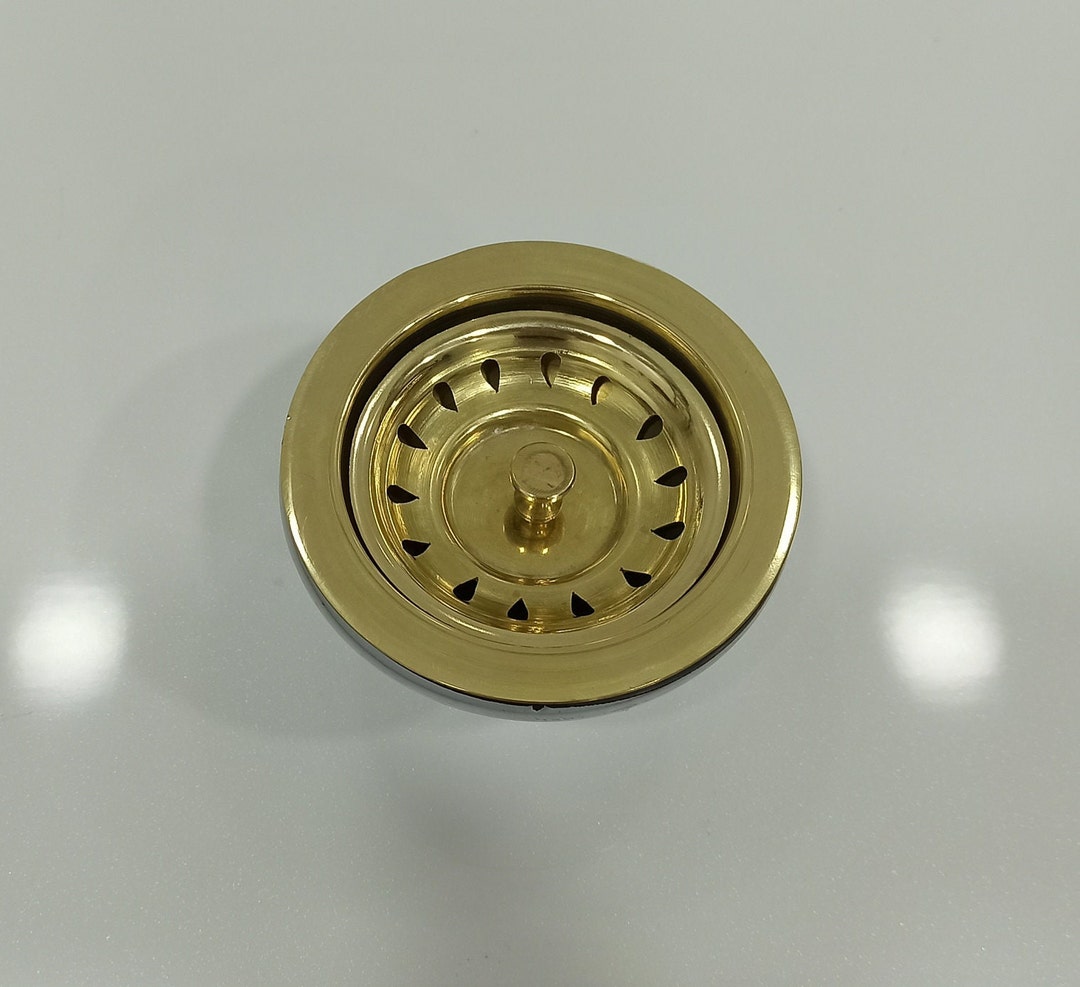 Unlacquered Brass Kitchen Sink Strainer Sink Waste Strainer Etsy