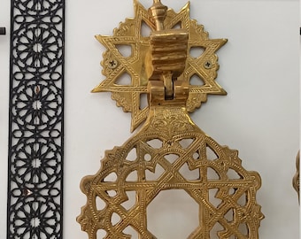 Door Knocker ,Berber Style, Hand carved Brass Door Knocker Vintage style,Moroccan Handmade Door Knocker