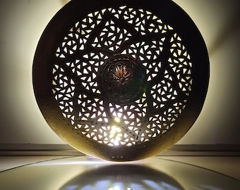 Round Brass Wall Sconce,Moroccan Brass Wall Sconce Cover,Wall Applique