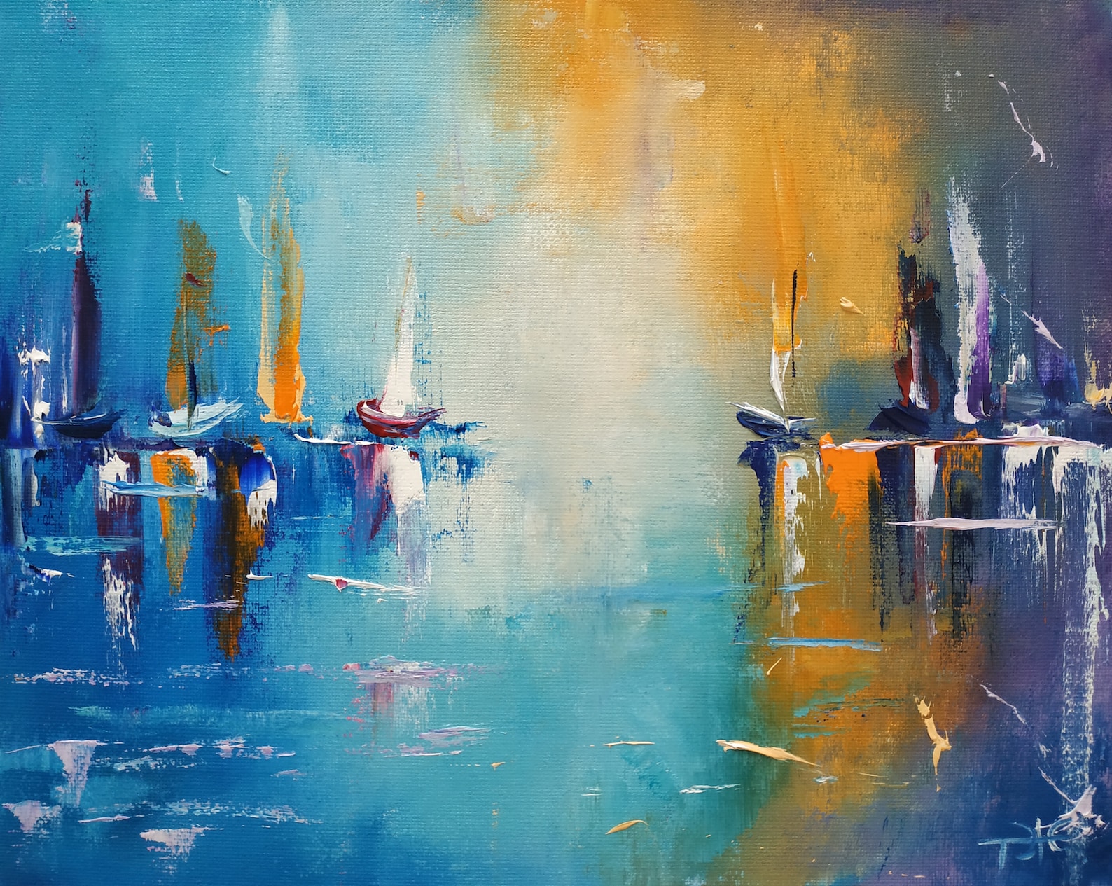abstract yacht art