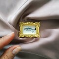 Tiny Sardine Oil Painting Antique Gold Frame Kitchen Still Life 2x1.5 product logo