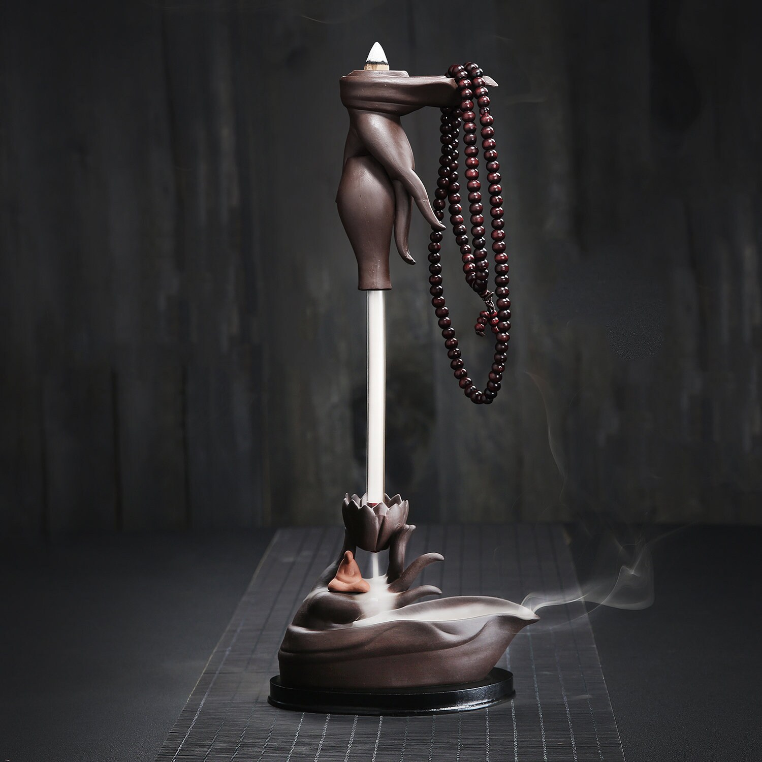 Fontaine Brûleur Cône Encens Zen en Céramique Pour Intérieur Fait à La Main/Autel Cascade Fontaine R