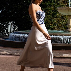 Flared Silk Skirt Etsy Singapore