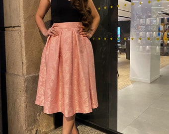 midi skirt wedding guest outfit
