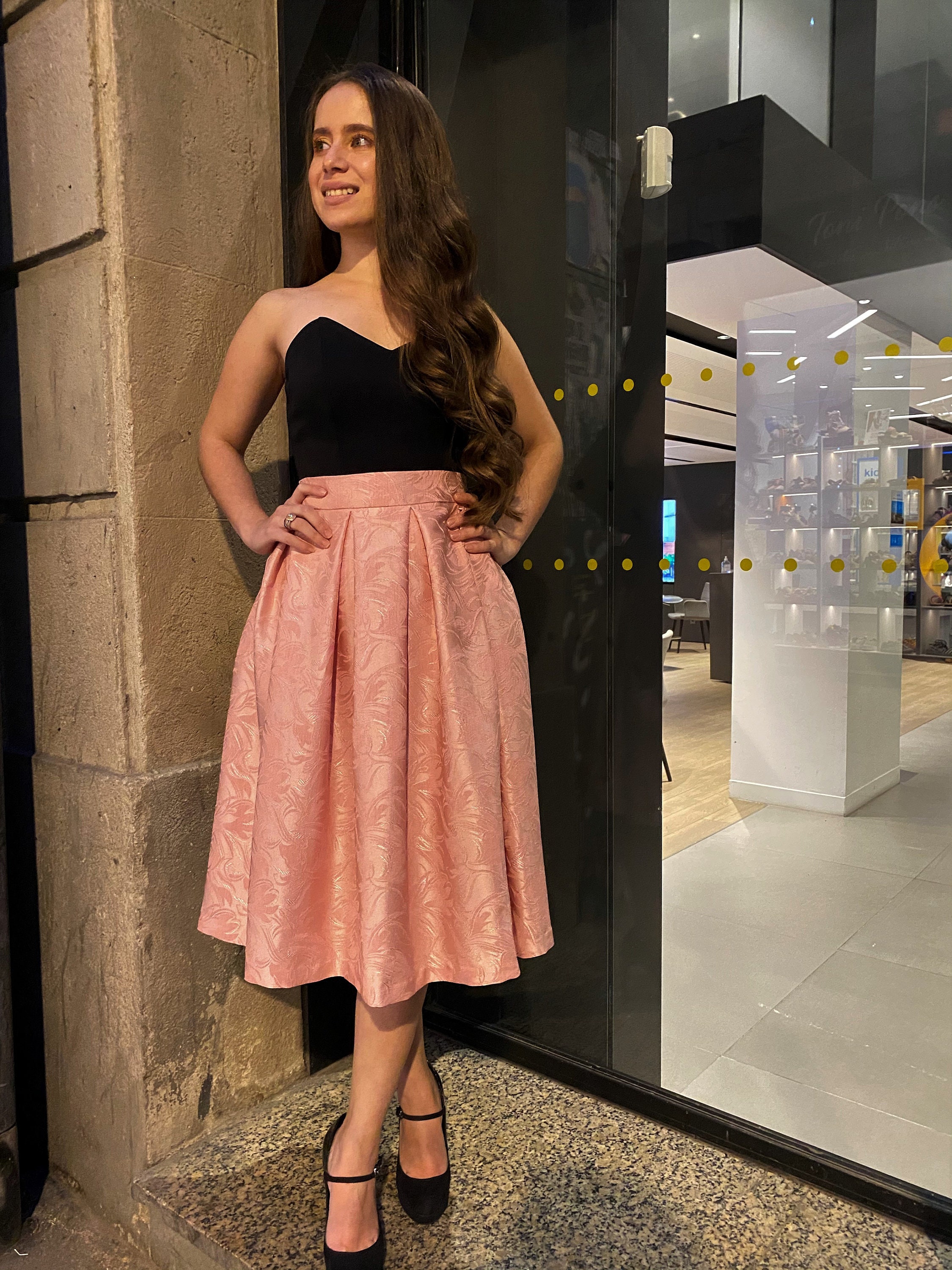 Knee length umbrella skirt 2025