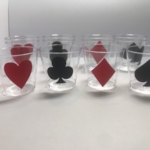 Poker Party Shot Glasses: Vegas Bachelorette, Casino Theme (Set of 12)