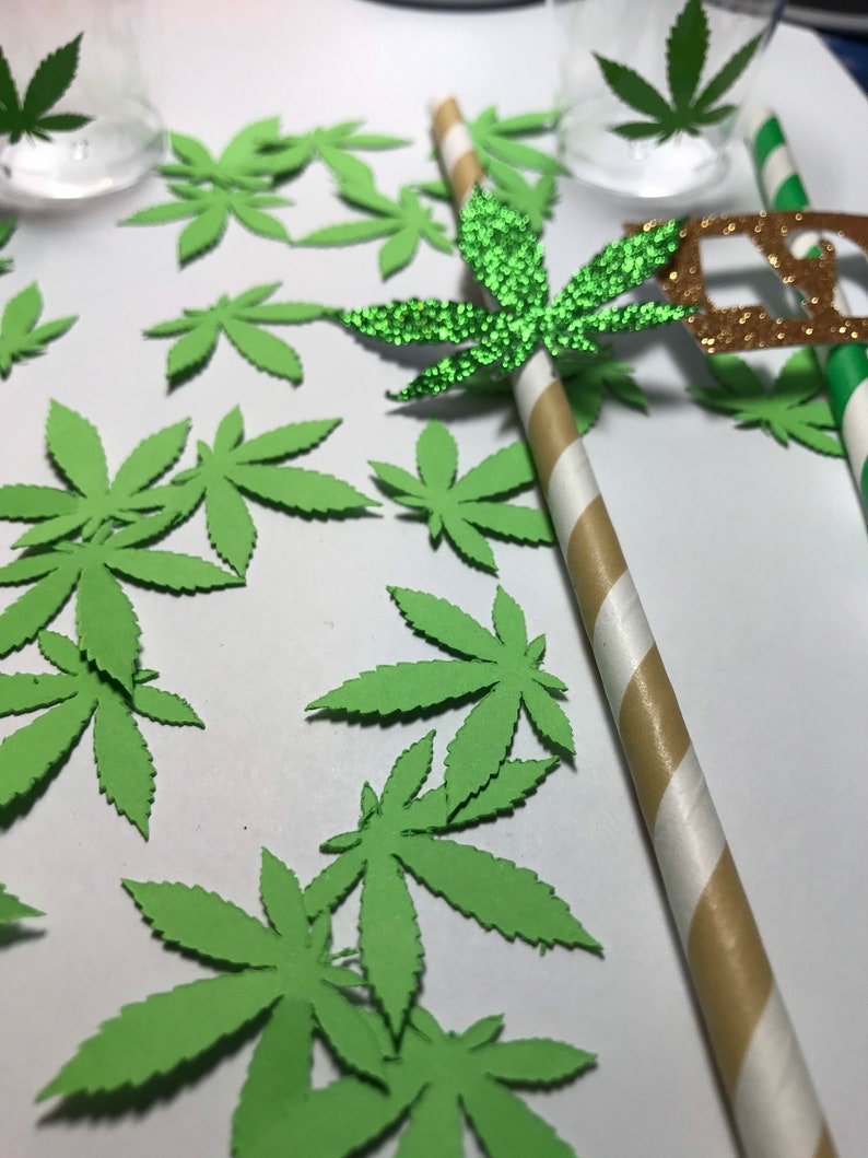 Confetti 420 Party Decor Marijuana Leaf Confetti Cannabis Etsy