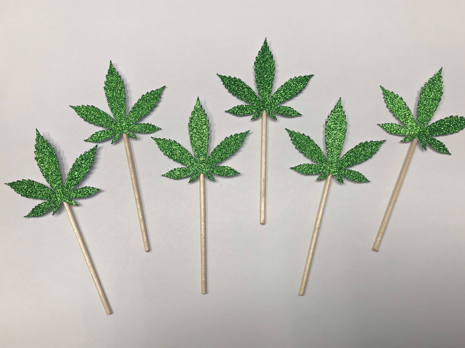 420 Party Marijuana Leaf Cupcake Toppers Marijuana Leaf Etsy