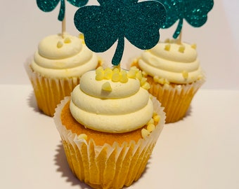 St Patrick’s Day Cupcake Toppers, St Patty’s Day, Bachelorette, Shamrock Cupcake Toppers, Birthday Cake Decorations