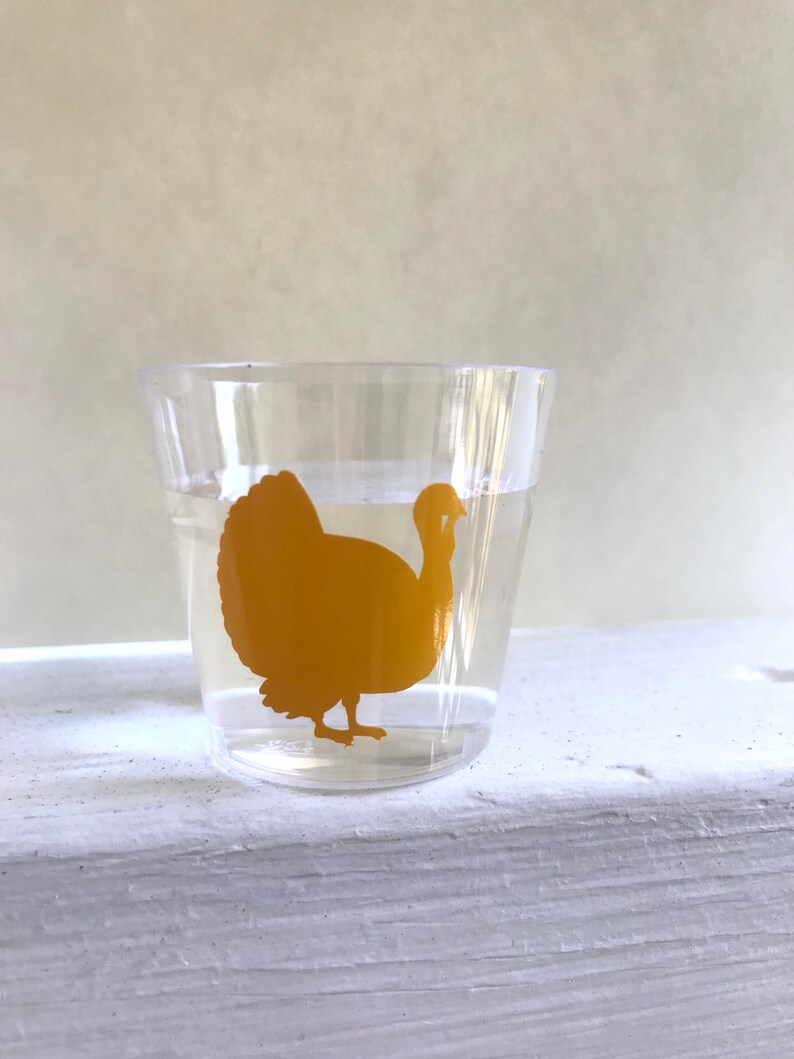 Plastic Shot Glasses Friendsgiving Thanksgiving Decorations Etsy