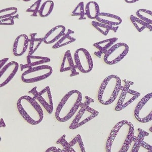 40th Birthday Confetti: Glitter Party Table Decorations