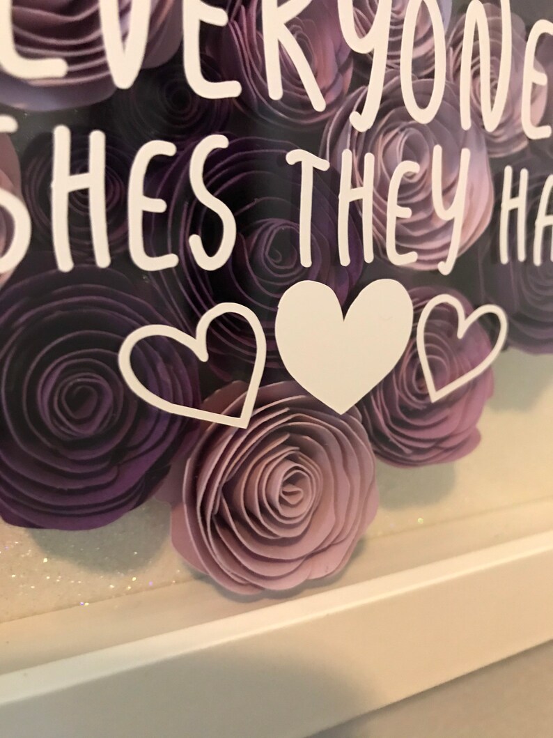 Mothers Day Flower Shadowbox Mom Birthday Mother Birthday Etsy