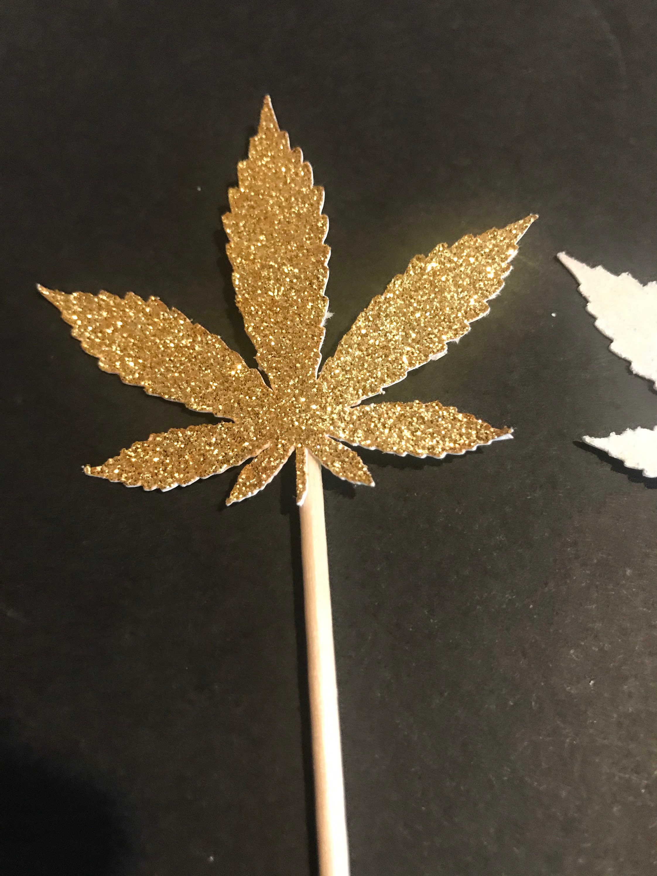 420 Party Marijuana Leaf Cupcake Toppers Marijuana Leaf Etsy