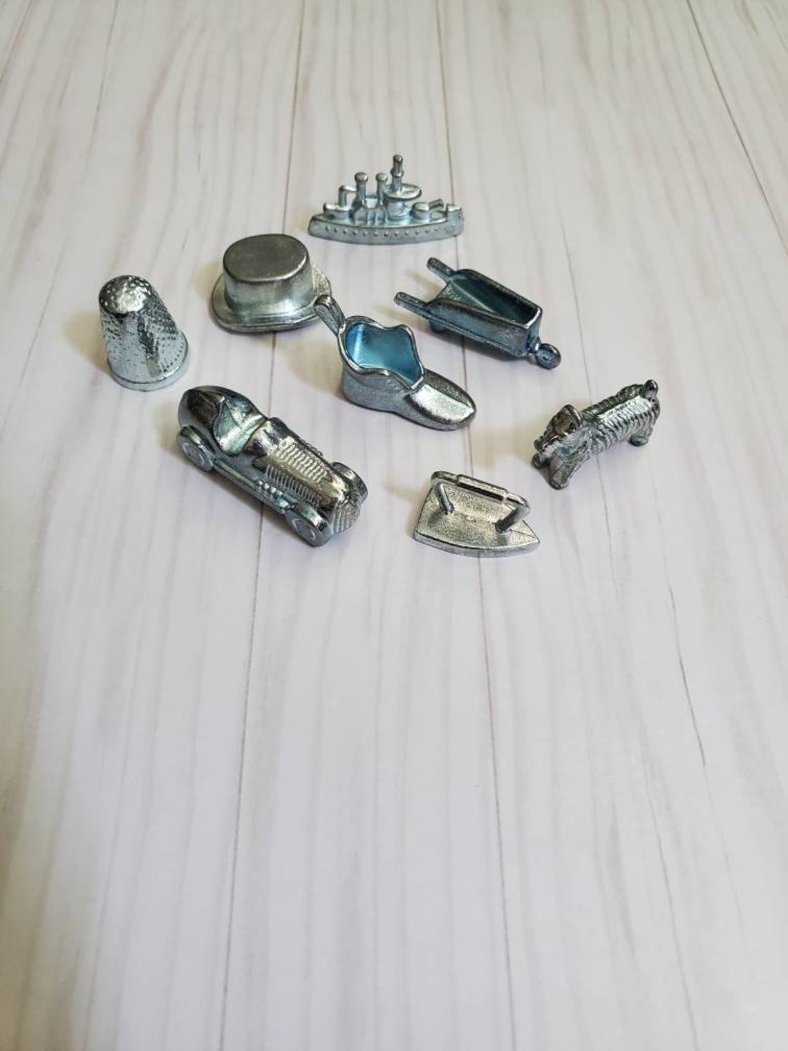 Monopoly game pieces metal game pieces set of 8 Free Etsy