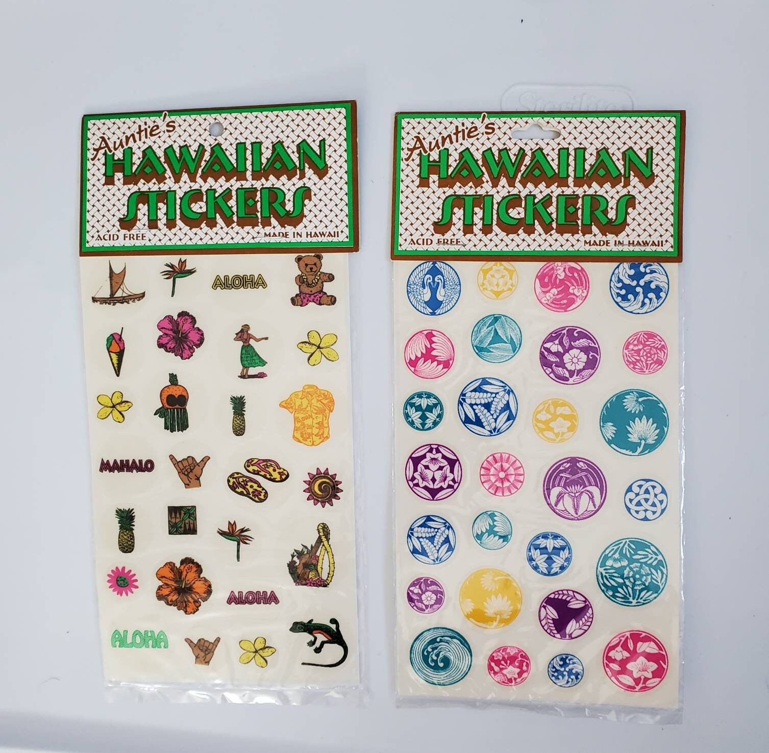Hawaiian Stickers set of 2 packs Free Shipping | Etsy