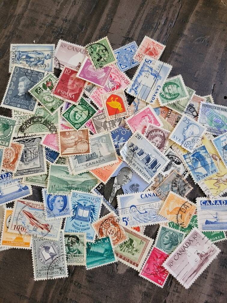 Vintage Foreign Stamps Cancelled Postage pack of 30 Stamps Etsy