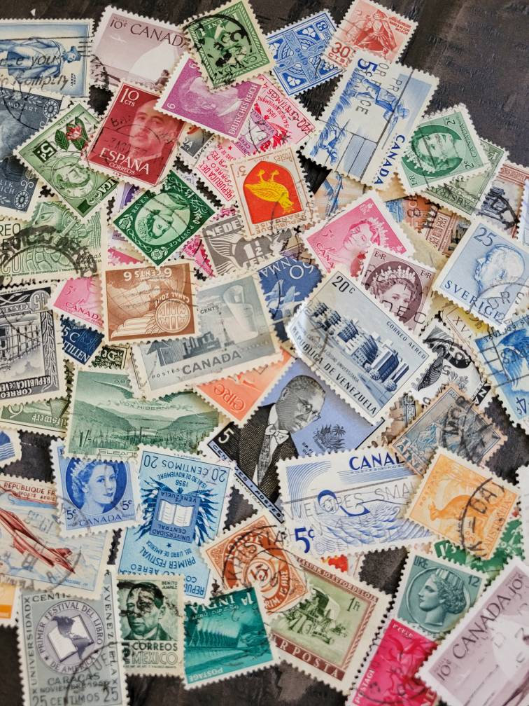 Vintage Foreign Stamps Cancelled Postage pack of 30 Stamps Etsy
