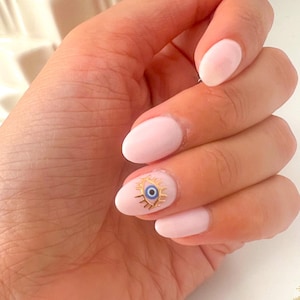 5D Evil Eye Nail Art Stickers, Evil Eye Decal, Manicure Stickers, Self-Adhesive Evil Eye Stickers, Evil Eye Design Nails
