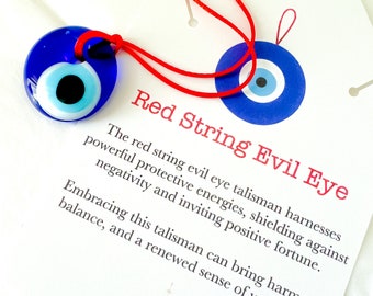 Evil Eye Car Charm Protection Amulet Evil Eye Car Accessory Rear view Mirror Charm Evil Eye with Description Card New Car Owners Gift