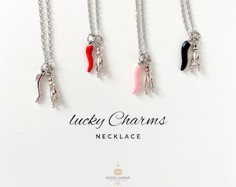 MODA MavillA Collier Homme Femme Acier Avec Corne Porte