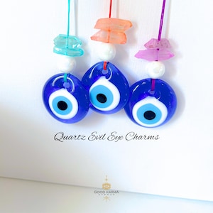 Quarz Evil Eye Auto Charm Schutz Amulett Evil Eye Auto Zubehör Rückspiegel Charm Evil Eye New Car Besitzer Geschenk