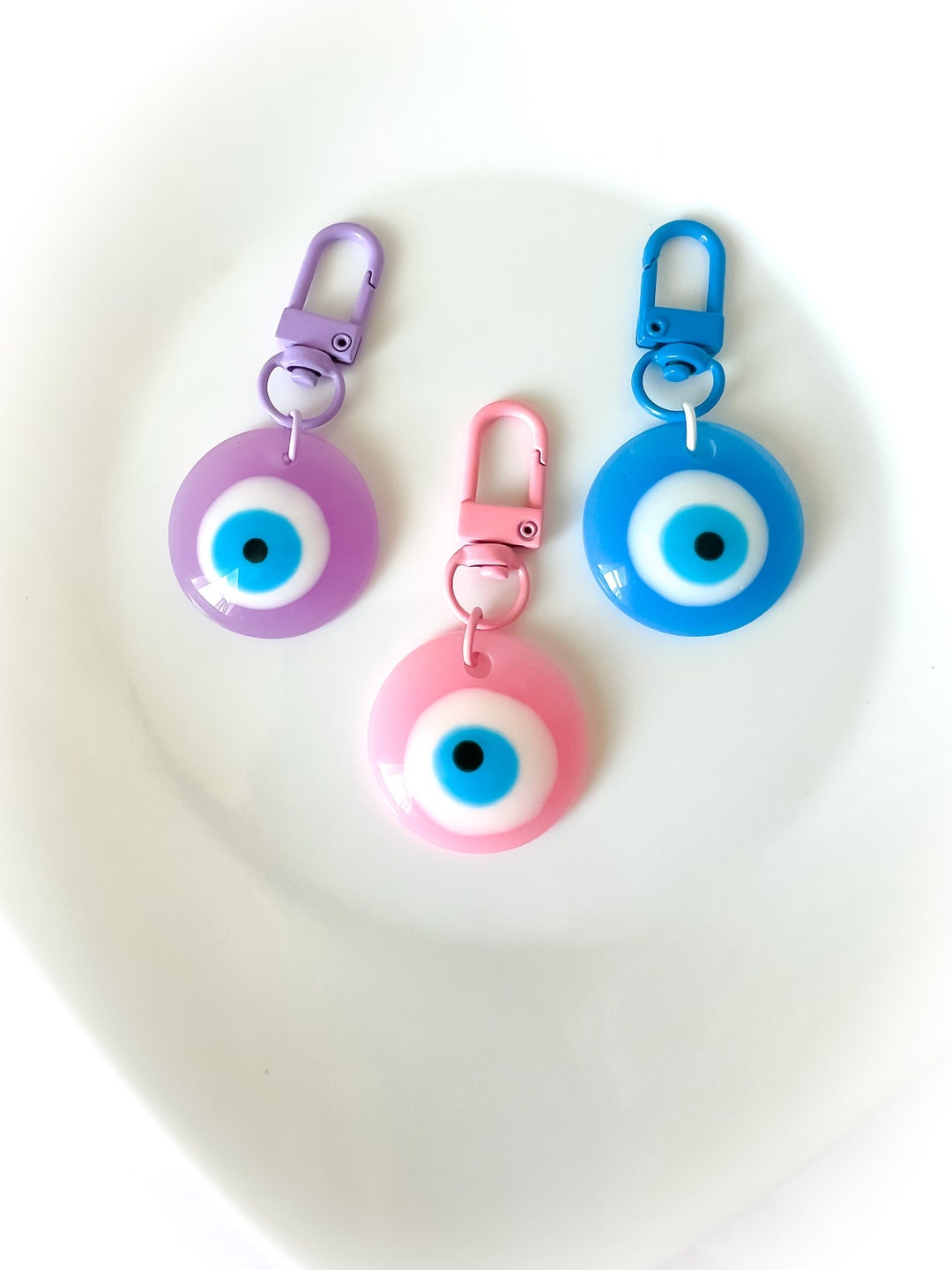 Evil Eye Keychain and Bag Accessory Greek Mati Keyring Etsy Canada