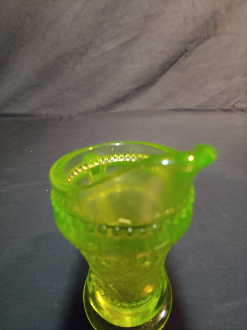 Rare Uranium Glass Pitcher Etsy