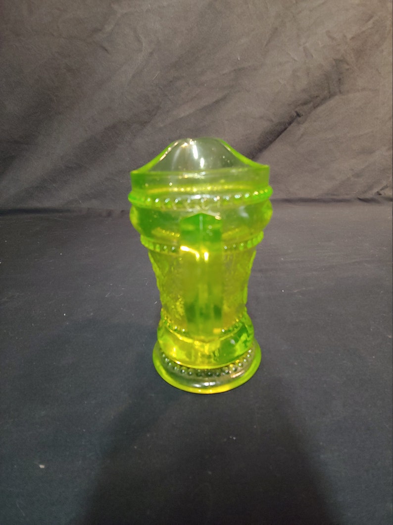 Rare Uranium Glass Pitcher Etsy