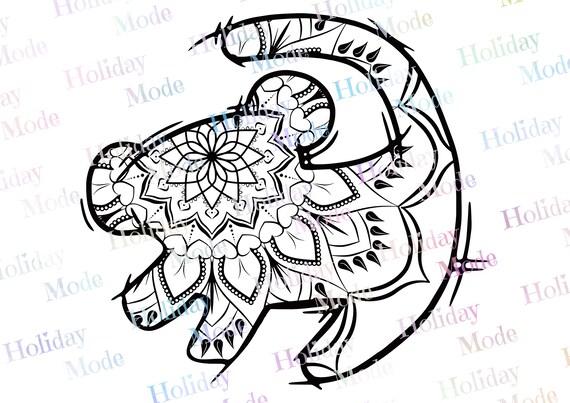 Download Disney The Lion King Simba mandala Disney SVG print your ...