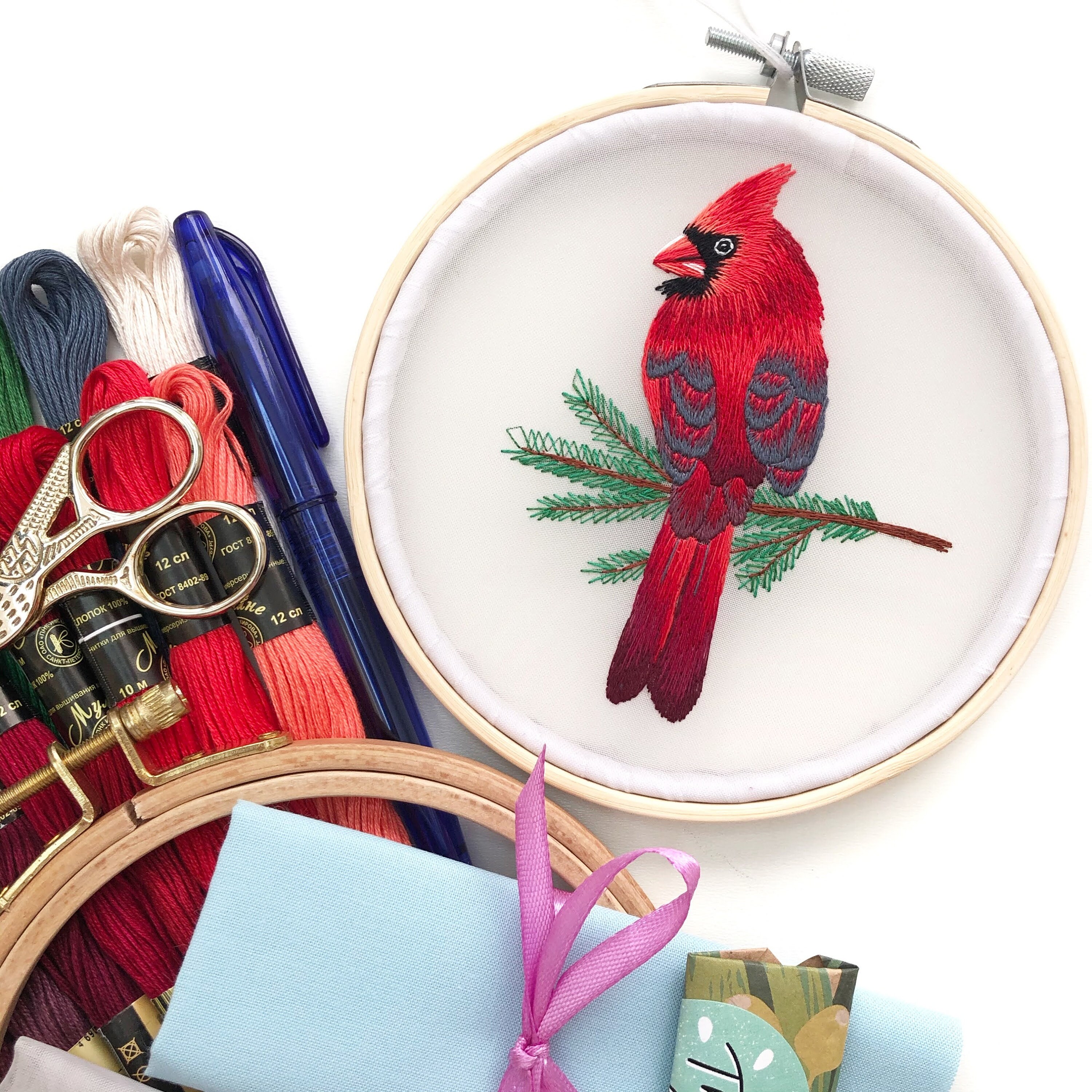 Digital hand embroidery birds set PDF pattern for beginner Etsy