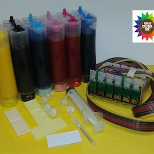 Ciss zur Verwendung in Epson Artisan 1430, vorgefüllt mit Sublimationstintentransfer-T-Shirt, Tasse, Tasse 79