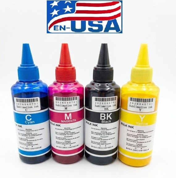 400ml Sublimation ink kit for Epson EcoTank ET-2800 ET2850 ET-2720 workforce printers   Ciss cartridges refillables transfer t-shirt mug cup