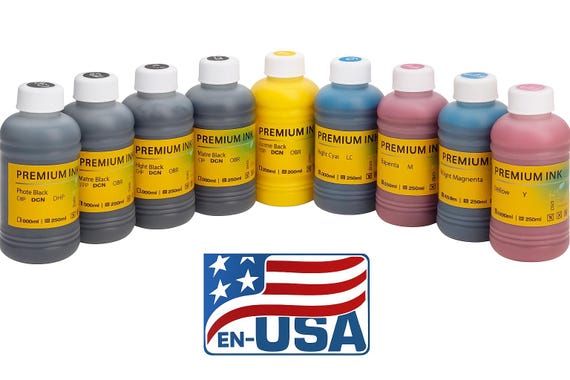 En-USA shipping 9x250 Pigment UltraChrome K3 Bulk Refill Ink for Epson Compatible Pro printers high Quality