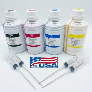 Premium Sublimation Ink kit Compatible with Epson EcoTank printer 4 x 500ml CMYK Eco Tank