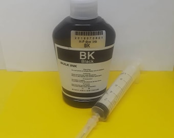 Refill premium black ink for use in cartridges HP and Canon 100ml